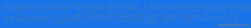 Lets Get It on Hollow Font – Gray Fonts on Blue Background