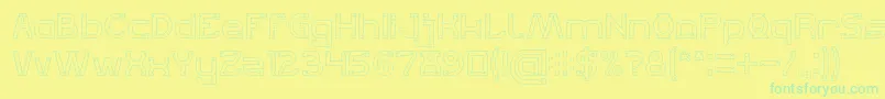 Lets Get It on Hollow Font – Green Fonts on Yellow Background