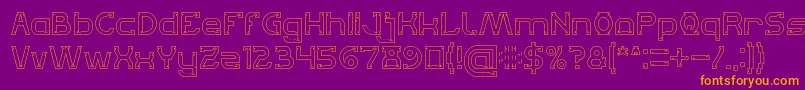 Lets Get It on Hollow Font – Orange Fonts on Purple Background