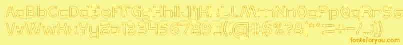 Lets Get It on Hollow Font – Orange Fonts on Yellow Background