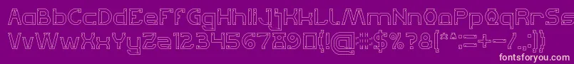 Lets Get It on Hollow Font – Pink Fonts on Purple Background