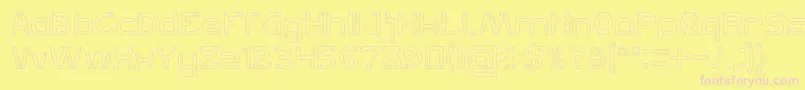 Lets Get It on Hollow Font – Pink Fonts on Yellow Background