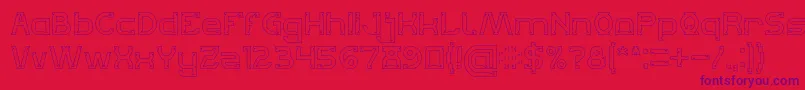 Lets Get It on Hollow Font – Purple Fonts on Red Background