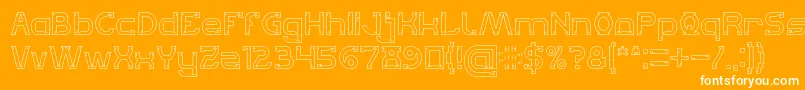 Lets Get It on Hollow Font – White Fonts on Orange Background