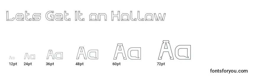 Lets Get It on Hollow Font Sizes