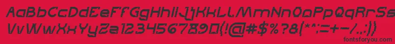 Lets Get It on Italic-fontti – mustat fontit punaisella taustalla