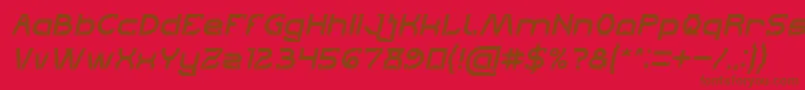 Lets Get It on Italic Font – Brown Fonts on Red Background