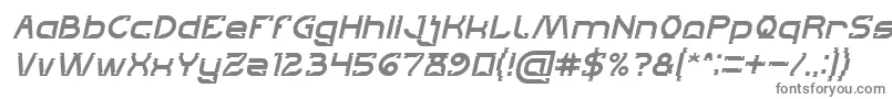 フォントLets Get It on Italic – 白い背景に灰色の文字