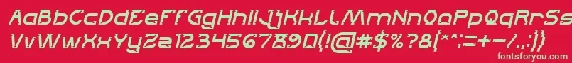 Lets Get It on Italic Font – Green Fonts on Red Background