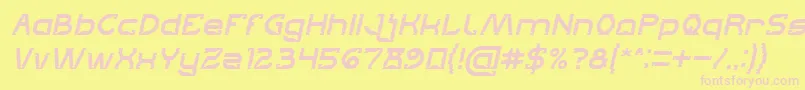 Lets Get It on Italic Font – Pink Fonts on Yellow Background