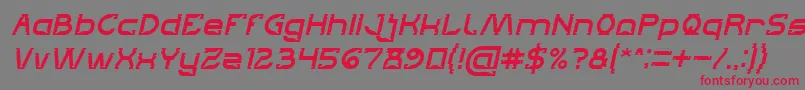 Шрифт Lets Get It on Italic – красные шрифты на сером фоне