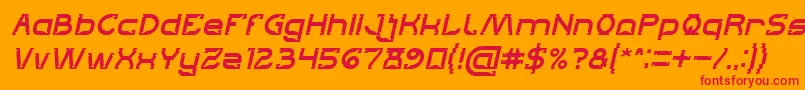 Lets Get It on Italic Font – Red Fonts on Orange Background