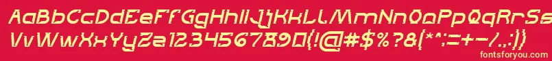 Lets Get It on Italic-fontti – keltaiset fontit punaisella taustalla