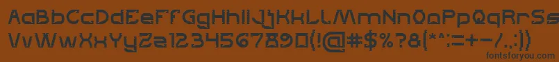 フォントLets Get It on – 黒い文字が茶色の背景にあります