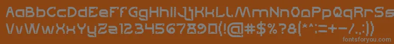 フォントLets Get It on – 茶色の背景に灰色の文字