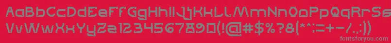 フォントLets Get It on – 赤い背景に灰色の文字