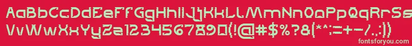 フォントLets Get It on – 赤い背景に緑の文字