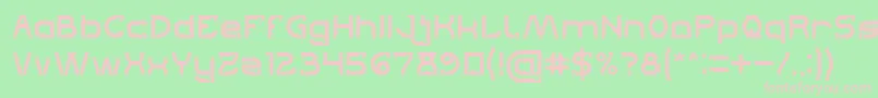 フォントLets Get It on – 緑の背景にピンクのフォント