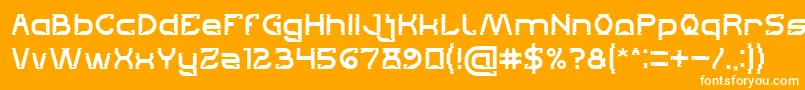 フォントLets Get It on – オレンジの背景に白い文字