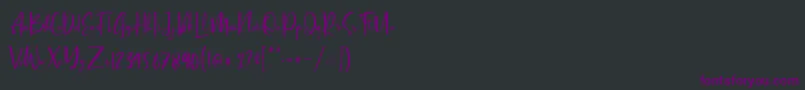 Letter Hellen Font – Purple Fonts on Black Background