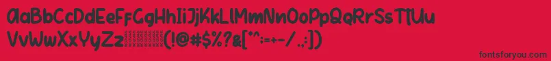 Letter Kids Demo Font – Black Fonts on Red Background