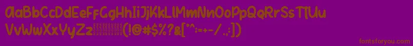 Letter Kids Demo Font – Brown Fonts on Purple Background