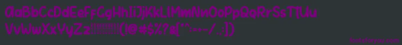 フォントLetter Kids Demo – 黒い背景に紫のフォント