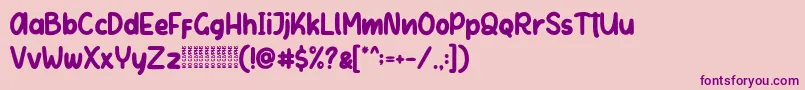 Letter Kids Demo Font – Purple Fonts on Pink Background