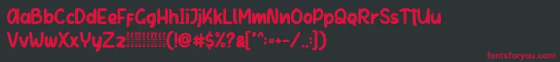 フォントLetter Kids Demo – 黒い背景に赤い文字