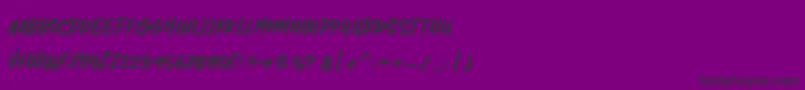 フォントLetter Marker – 紫の背景に黒い文字