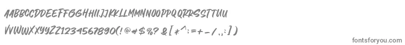 フォントLetter Marker – 白い背景に灰色の文字