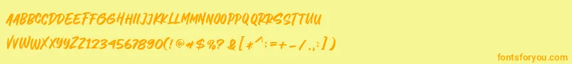 Fonte Letter Marker – fontes laranjas em um fundo amarelo