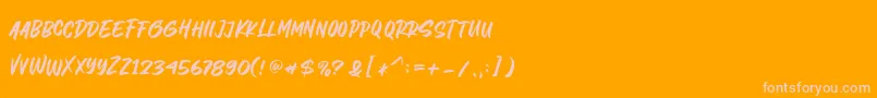 Fonte Letter Marker – fontes rosa em um fundo laranja