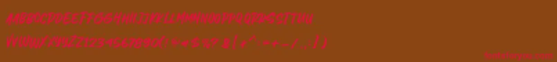 Letter Marker Font – Red Fonts on Brown Background