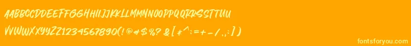 フォントLetter Marker – オレンジの背景に黄色の文字