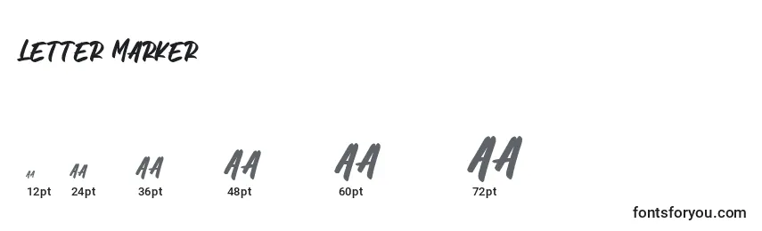 Letter Marker Font Sizes