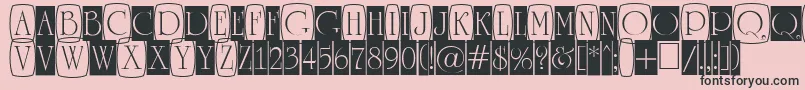 フォントARomanusttlcmd3cb – ピンクの背景に黒い文字