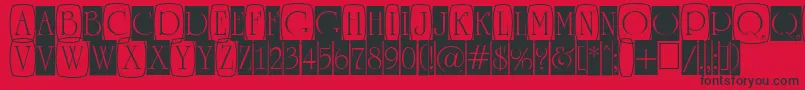 Police ARomanusttlcmd3cb – polices noires sur fond rouge