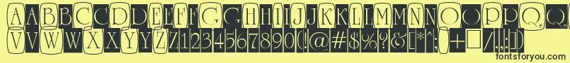ARomanusttlcmd3cb Font – Black Fonts on Yellow Background