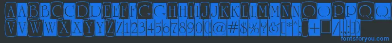 Police ARomanusttlcmd3cb – polices bleues sur fond noir