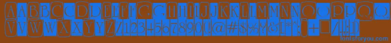 Шрифт ARomanusttlcmd3cb – синие шрифты на коричневом фоне