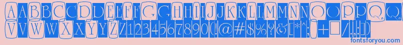 ARomanusttlcmd3cbフォントについての詳細 フォントARomanusttlcmd3cb – ピンクの背景に青い文字