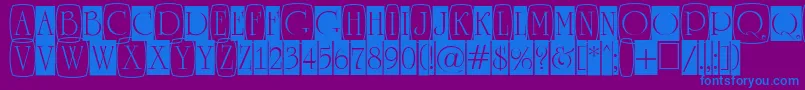ARomanusttlcmd3cb Font – Blue Fonts on Purple Background