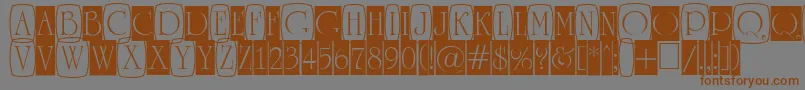 Шрифт ARomanusttlcmd3cb – коричневые шрифты на сером фоне