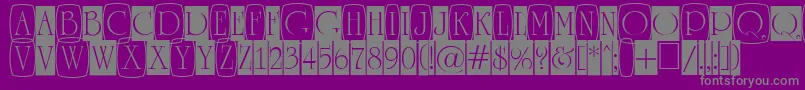 Шрифт ARomanusttlcmd3cb – серые шрифты на фиолетовом фоне