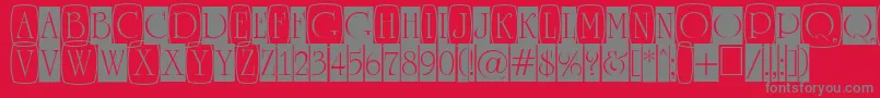 フォントARomanusttlcmd3cb – 赤い背景に灰色の文字