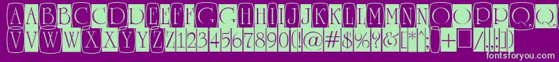 ARomanusttlcmd3cb Font – Green Fonts on Purple Background