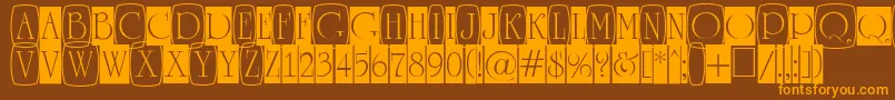 Шрифт ARomanusttlcmd3cb – оранжевые шрифты на коричневом фоне