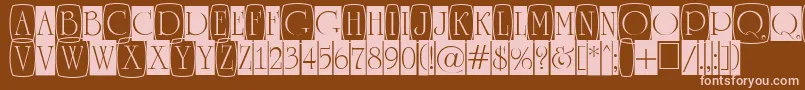 Шрифт ARomanusttlcmd3cb – розовые шрифты на коричневом фоне