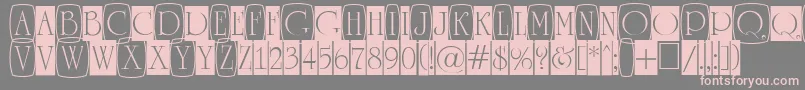 フォントARomanusttlcmd3cb – 灰色の背景にピンクのフォント